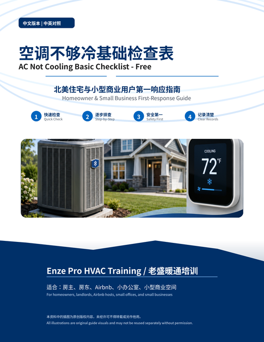AC Not Cooling Basic Checklist - Free| 空调不够冷基础检查表 - 免费版